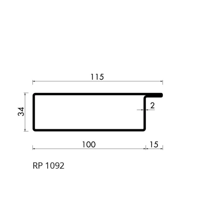 Staal hop profiel 1092 S235JRG2 -     6.000