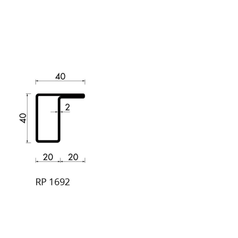 Staal hop profiel 1692 S235JRG2 -     6.000