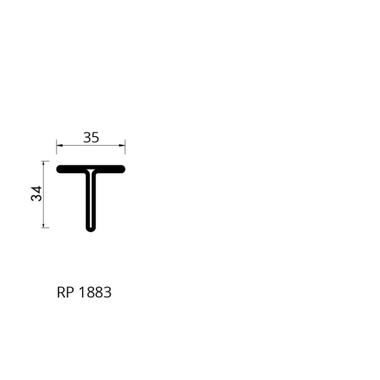 Staal hop profiel 1883 S235JRG2 - 6,000