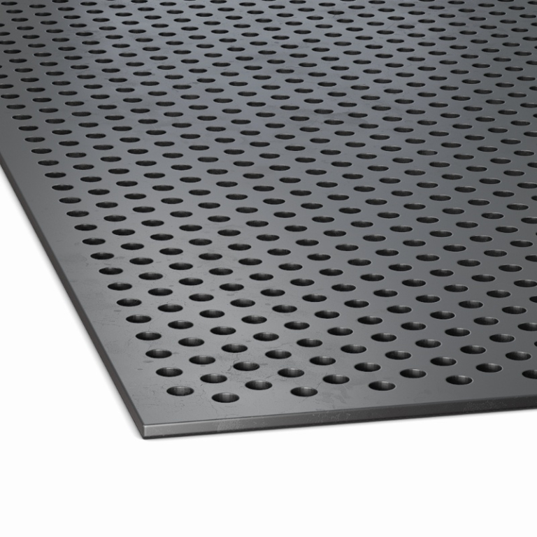 Staal plaat perf. 2000 x 1000 x 4 mm R10 T15 DC01