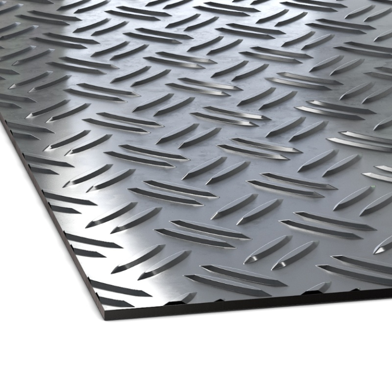 RVS plaat 3000 x 1500 x 3 mm WGW tranen Mandorla RVS 1.4301/1.4307 (304/304L)